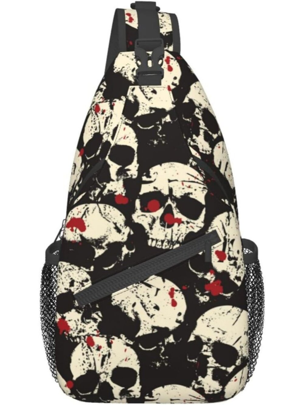 Unisex Blood Horror Hiking Backpack Chest Daypack Crossbody Sling Bag